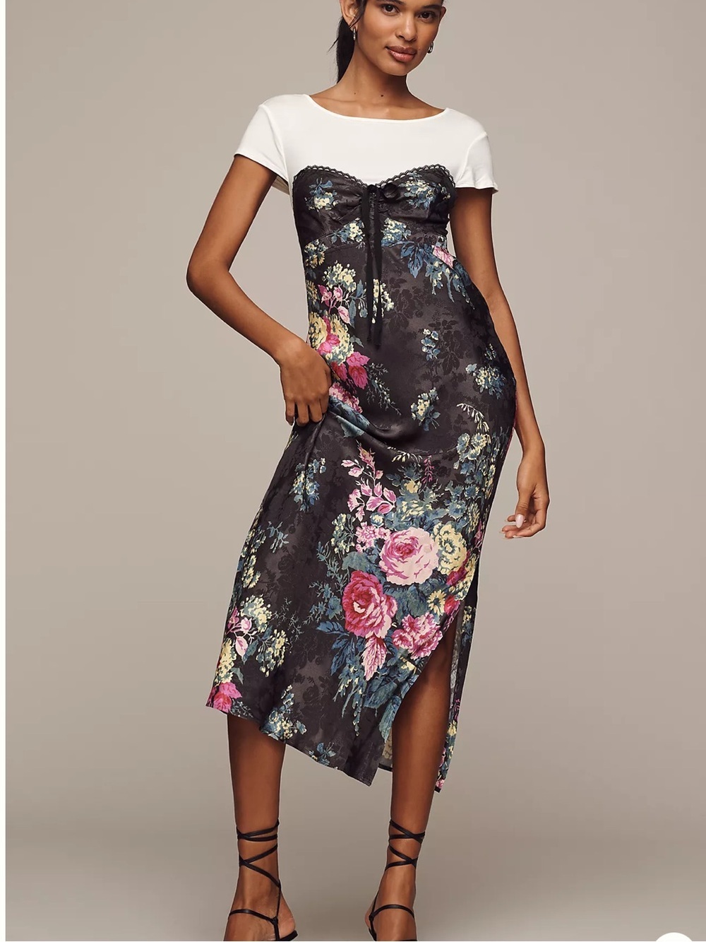 Anthropologie Twofer Midi Slip Dress